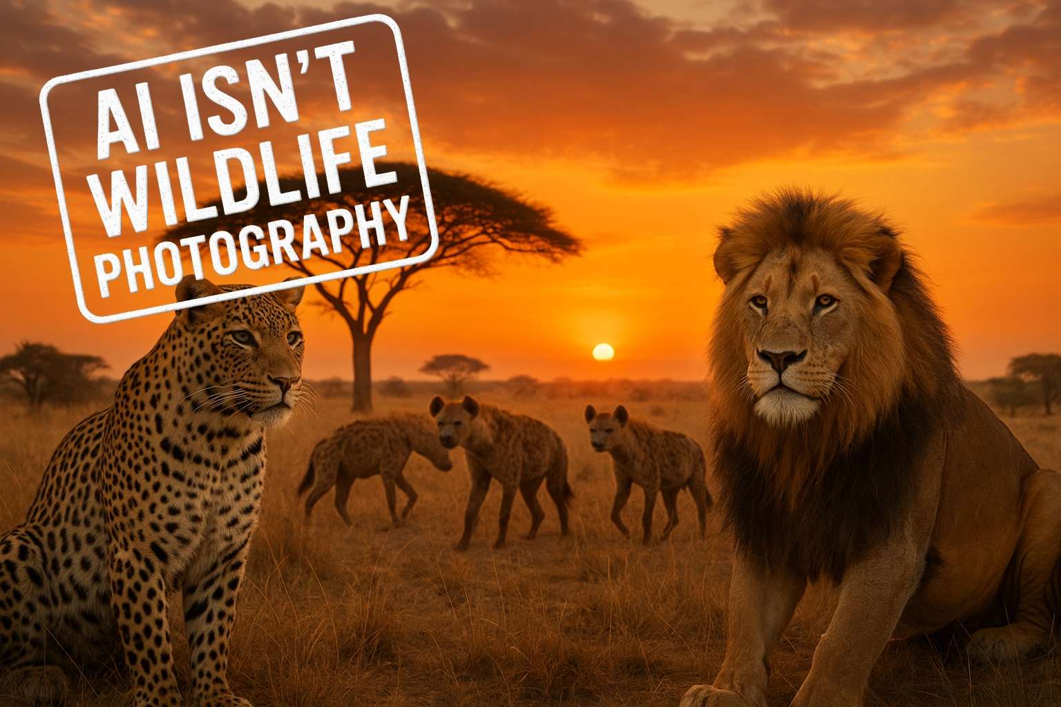 Fake AI imagery, it isn;t wildlife photography